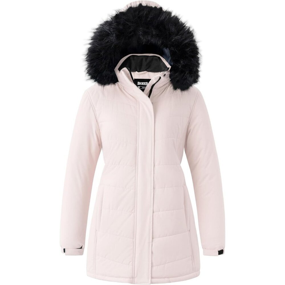 Women's Waterproof Ski Snow Jacket Coat Pink Windproof Padded Winter Warm
